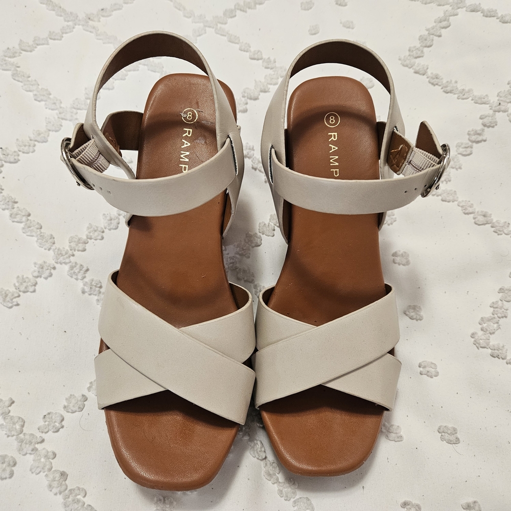 Rampage Women's Cream Sandals